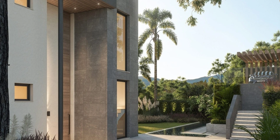 Interior del complejo residencial