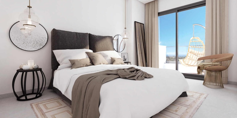 Affordable new build apartments in Benhavis. Bedroom