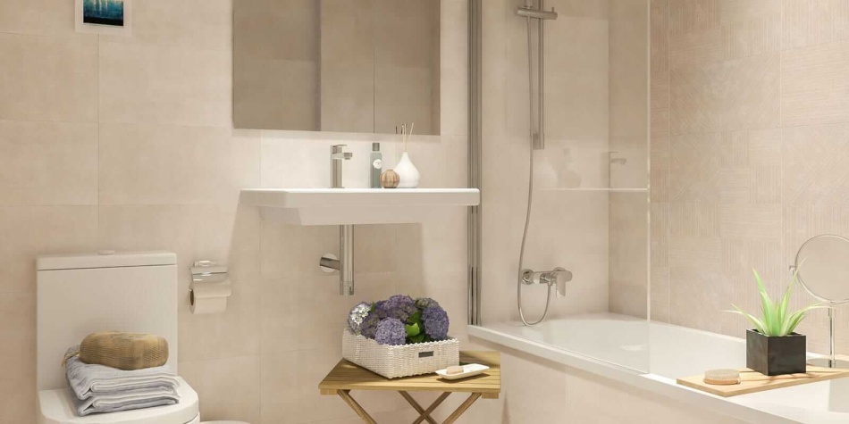 Fantastic new residential development in Benalmádena. Bathroom beige