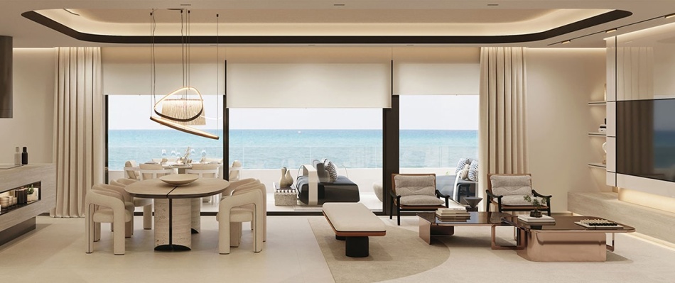 Disfruta de tu amplia sala de estar con vistas al mar